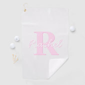 Niedliches individuell anpassbares Monogramm | Pin Golfhandtuch (Insitu)