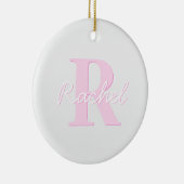 Niedliches individuell anpassbares Monogramm | Pin Keramik Ornament (Rechts)