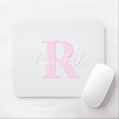 Niedliches individuell anpassbares Monogramm | Pin Mousepad (Mit Mouse)