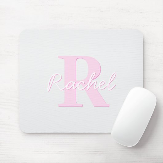 Niedliches individuell anpassbares Monogramm | Pin Mousepad (Mit Mouse)