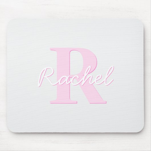 Niedliches individuell anpassbares Monogramm | Pin Mousepad (Vorne)
