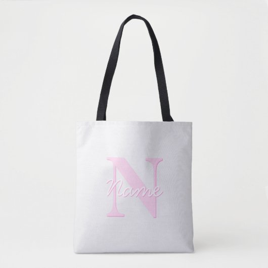 Niedliches individuell anpassbares Monogramm | Pin Tasche (Vorderseite)