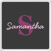 Niedliches individuell anpassbares rosa und schwar aufkleber (Vorderseite)