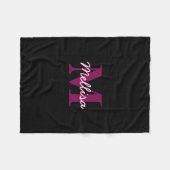 Niedliches individuell anpassbares rosa und schwar fleecedecke (Vorderseite (Horizontal))