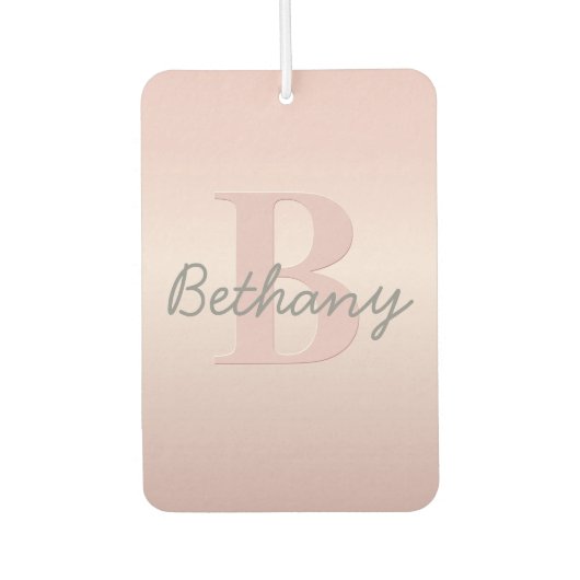 Niedliches individuell anpassbares rosafarbenes Mo Autolufterfrischer (Vorderseite)