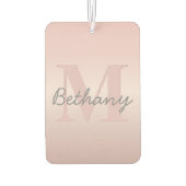 Niedliches individuell anpassbares rosafarbenes Mo Autolufterfrischer (Rückseite)