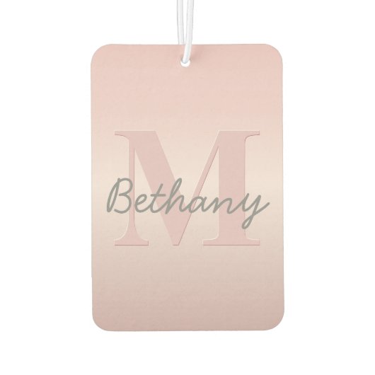 Niedliches individuell anpassbares rosafarbenes Mo Autolufterfrischer (Rückseite)