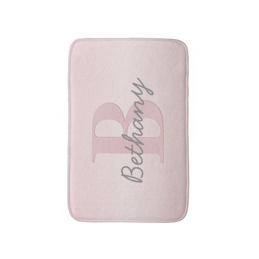 Niedliches individuell anpassbares rosafarbenes Mo Badematte (Vorderseite Vertikal)