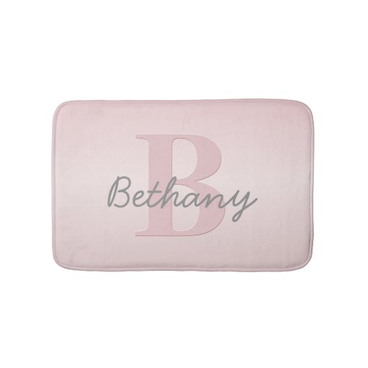 Niedliches individuell anpassbares rosafarbenes Mo Badematte (Vorderseite)