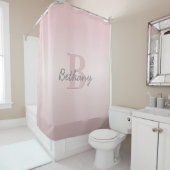 Niedliches individuell anpassbares rosafarbenes Mo Duschvorhang (Beispiel)