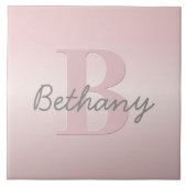 Niedliches individuell anpassbares rosafarbenes Mo Fliese (Vorderseite)