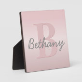 Niedliches individuell anpassbares rosafarbenes Mo Fotoplatte (Vorderseite)