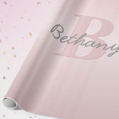 Niedliches individuell anpassbares rosafarbenes Mo Geschenkpapier
