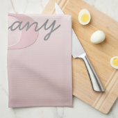Niedliches individuell anpassbares rosafarbenes Mo Geschirrtuch (Viertel Falte)
