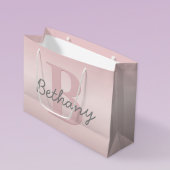 Niedliches individuell anpassbares rosafarbenes Mo Große Geschenktüte