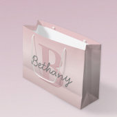 Niedliches individuell anpassbares rosafarbenes Mo Große Geschenktüte
