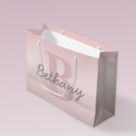 Niedliches individuell anpassbares rosafarbenes Mo Große Geschenktüte
