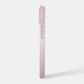 Niedliches individuell anpassbares rosafarbenes Mo iPhone 15 Hülle (Linke Seite)