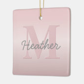 Niedliches individuell anpassbares rosafarbenes Mo Keramikornament (Links)