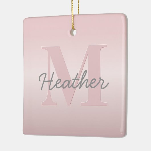 Niedliches individuell anpassbares rosafarbenes Mo Keramikornament (Links)