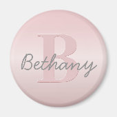 Niedliches individuell anpassbares rosafarbenes Mo Magnet (Vorne)