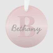 Niedliches individuell anpassbares rosafarbenes Mo Ornament (Vorderseite)