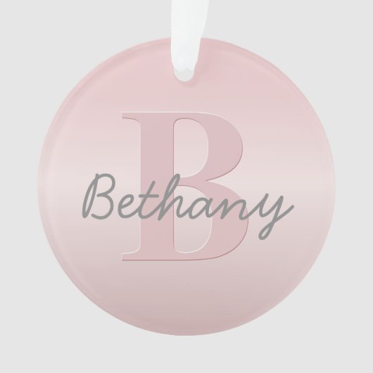 Niedliches individuell anpassbares rosafarbenes Mo Ornament (Vorderseite)