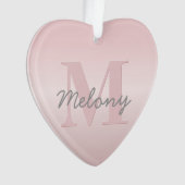 Niedliches individuell anpassbares rosafarbenes Mo Ornament (Vorderseite)