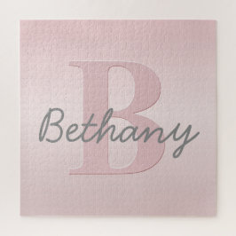 Niedliches individuell anpassbares rosafarbenes Mo Puzzle