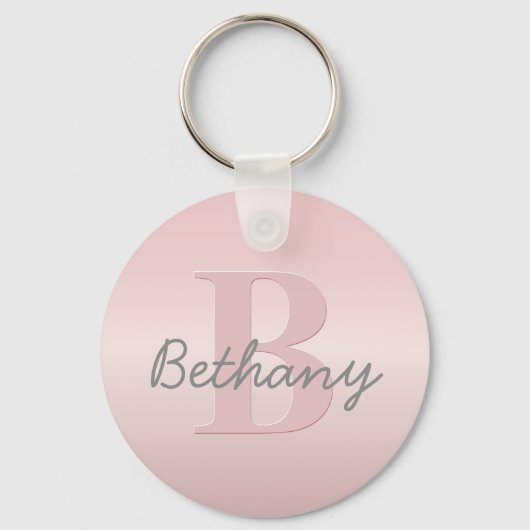 Niedliches individuell anpassbares rosafarbenes Mo Schlüsselanhänger (Vorderseite)