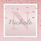 Niedliches individuell anpassbares rosafarbenes Mo Serviette