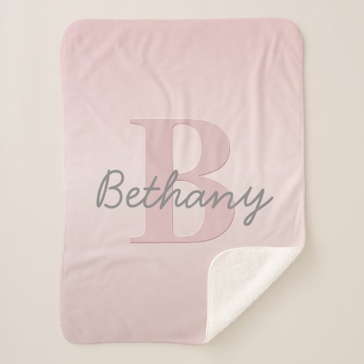 Niedliches individuell anpassbares rosafarbenes Mo Sherpadecke (Vorderseite)