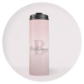 Niedliches individuell anpassbares rosafarbenes Mo Thermosbecher