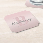 Niedliches individuell anpassbares rosafarbenes Mo Untersetzer (angewinkelt)