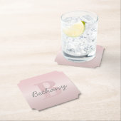 Niedliches individuell anpassbares rosafarbenes Mo Untersetzer (Vor Ort)