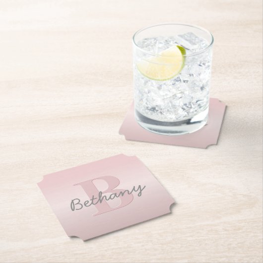 Niedliches individuell anpassbares rosafarbenes Mo Untersetzer (Vor Ort)