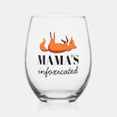 Niedliches Infoxicate Fox Mama Geschenk Wer Lieben Weinglas Ohne Stiel (Vorderseite)