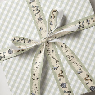 Niedliches Insekt Boho Pastels Blue Sage Cream Bab Ripsband