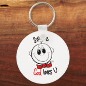 Niedliches inspirierendes Button Schlüsselanhänger (Vorderseite)