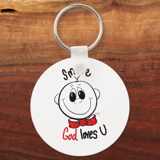 Niedliches inspirierendes Button Schlüsselanhänger (Vorderseite)