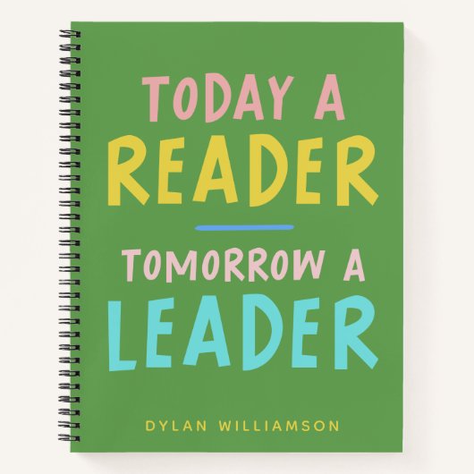 Niedliches inspirierendes Lesekonzept für Kinder n Notizblock (Vorderseite)