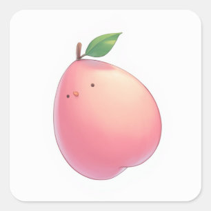 Niedliches Inspiriertes Design Quadratischer Aufkleber