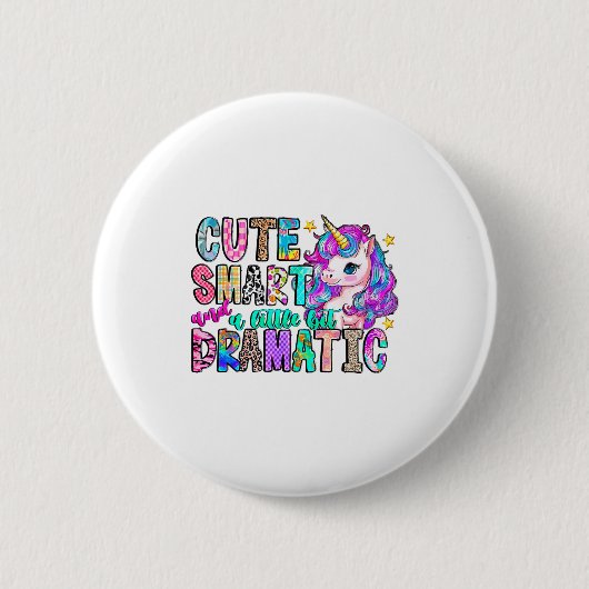 Niedliches intelligentes und ein bisschen dramatis button (Vorderseite)