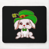Niedliches irisches Bunny Dressed für St Patrick D Mousepad (Vorne)