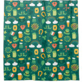 Niedliches irisches Ikonen-Muster Duschvorhang (Vorderseite)