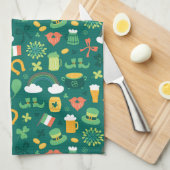 Niedliches irisches Ikonen-Muster Geschirrtuch (Viertel Falte)