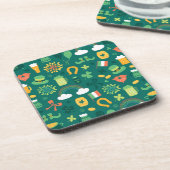 Niedliches irisches Ikonen-Muster Getränkeuntersetzer (Linke Seite)