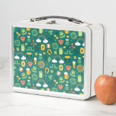 Niedliches irisches Ikonen-Muster Metall Brotdose (Beispiel)