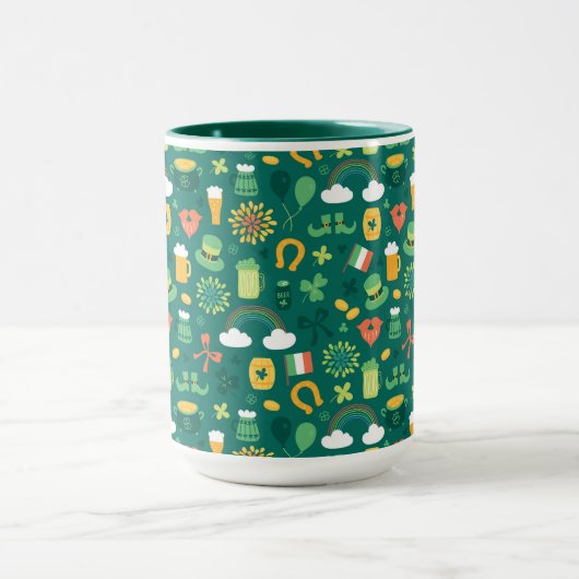 Niedliches irisches Ikonen-Muster Tasse (Zentrum)