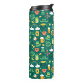 Niedliches irisches Ikonen-Muster Thermosbecher (Nach links gedreht)